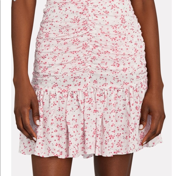Ganni Dresses & Skirts - GANNI Ruched Georgette Mini Skirt